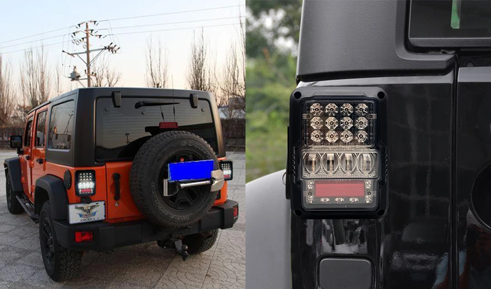 Новинка, задний светильник для Jeep Wrangler JK 2007-, Автомобильный светодиодный задний светильник, задний светильник, сигнальная лампа заднего хода