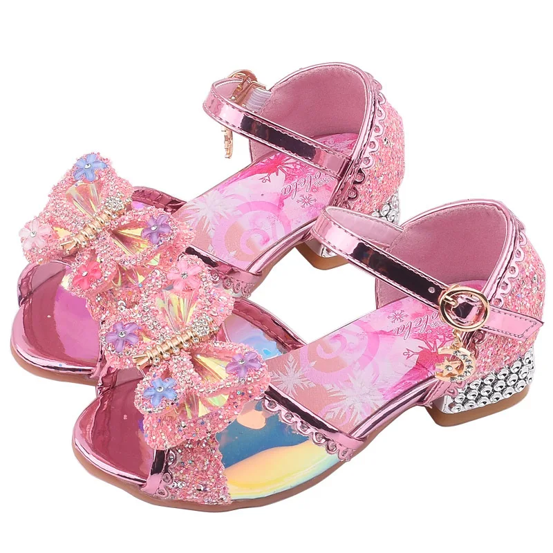 Zomer Meisje Sandalen Prinses Kids Party Bruiloft Dansschoenen Glitter  Strik Cartoon Slippers Maat 25-35 Crystal Sandalias - AliExpress Moeder \u0026  Kinderen