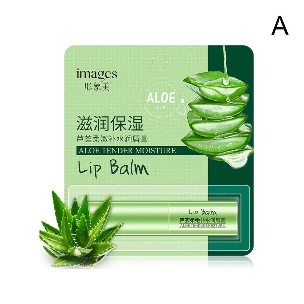 Aloe Увлажняющий бальзам для губ с изображением красивого Алоэ Вера Увлажняющий анти-сушка и опреснение губная помада - Цвет: Aloe