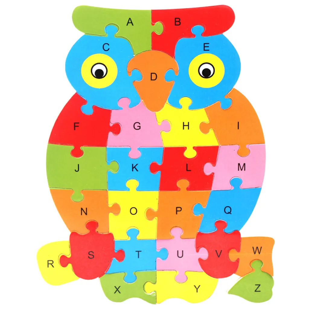 Animal Shaped Wooden Wooden ABC Alphabet Jigsaw Puzzles Children Educational Toy Animal Shaped Wooden Wooden ABC Alphabet Jigsaw Puzzles Children Educational Toy
