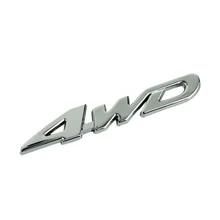 Наклейки для автомобиля металлические хромированные 4WD Съемная эмблема, значок все колеса автомобиля Наклейка