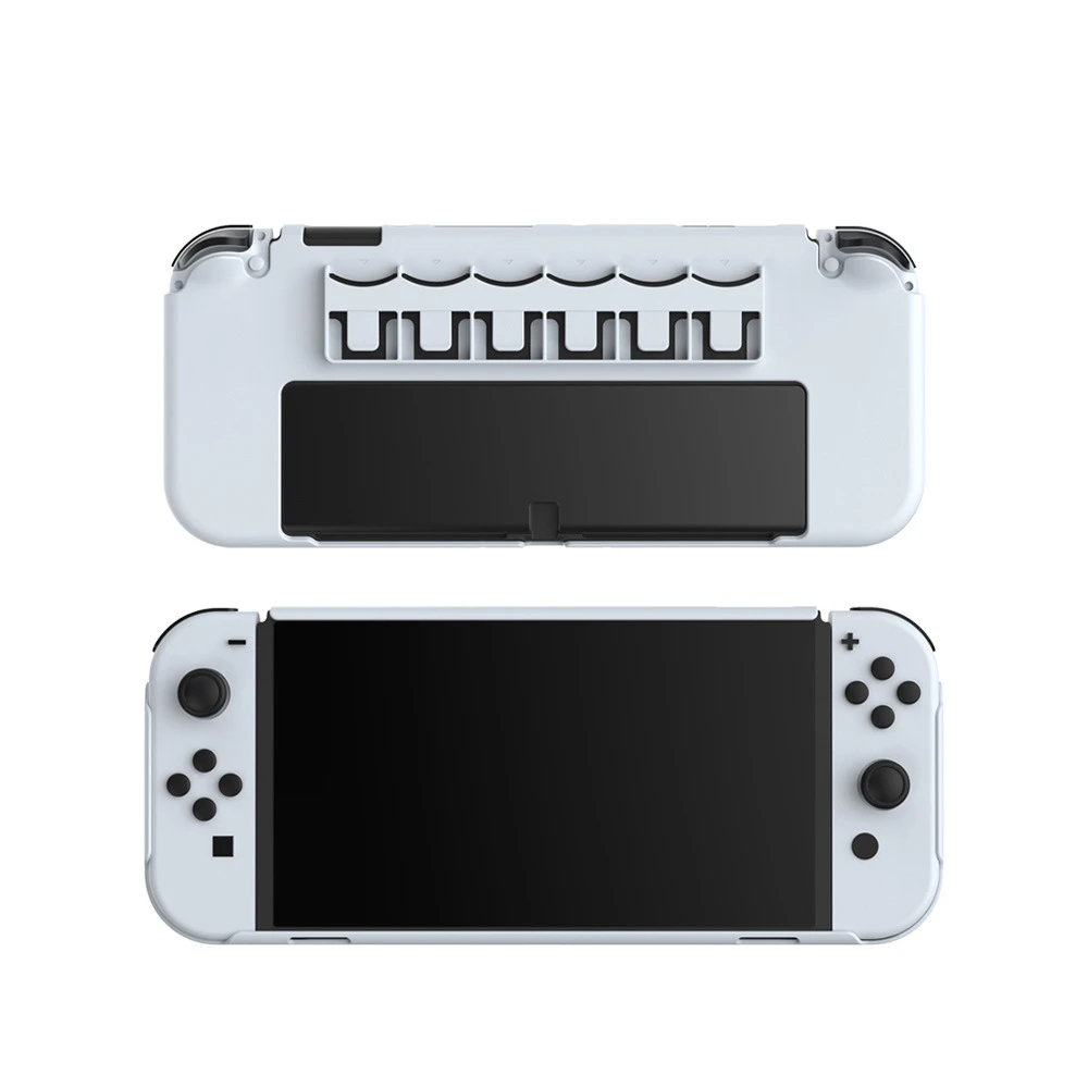 Integrated Protective Case For Nintendo Switch Oled Hard Shell Cover Skin With Game Card Slots Game Console Accessories Cases Aliexpress