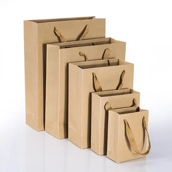 

120pcs Kraft Paper Bags Gift Bags, Kraft Bags,Shopping Bags with Handles