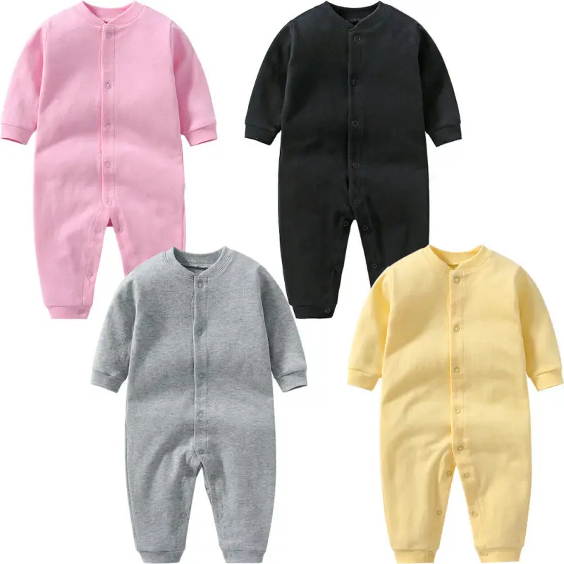 Новорожденных мальчиков Ползунки Комбинезон для малышей девочек карамельного цвета хлопок детская одежда младенческой мальчик комбинезон детская одежда весна