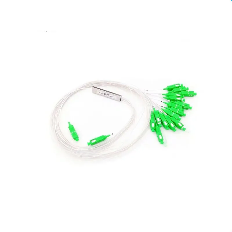 

Fiber Optic PLC Splitter 2:16 Mini-module with SC/APC Connectors SM in/out each 0.9mm 1m 1.5meter cable