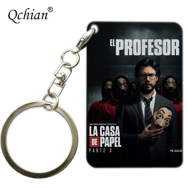 ТВ шоу House Of paper брелки для ключей деньги кража брелок La casa de papel chaviro для женщин и мужчин модные ювелирные изделия bella ciao музыкальная шкатулка