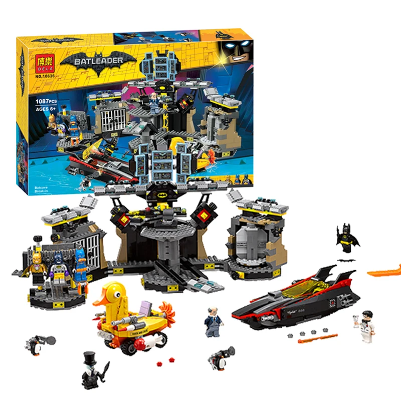 70909, Бэтмен, фильм, модель, "Batcave Break-in", строительные блоки, 1087 шт, кубики, Супер герои, мальчики, подарки на день рождения, детские игрушки