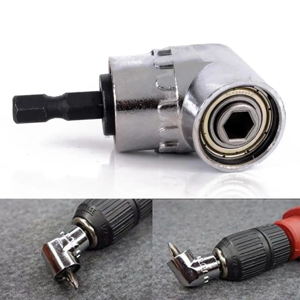 

1/4" 6.35MM Hex Bit Socket Shank Angle Extension Driver Turning Hex Bit Magnetic Screwdriver Socket Holder Adaptor 105 Angle