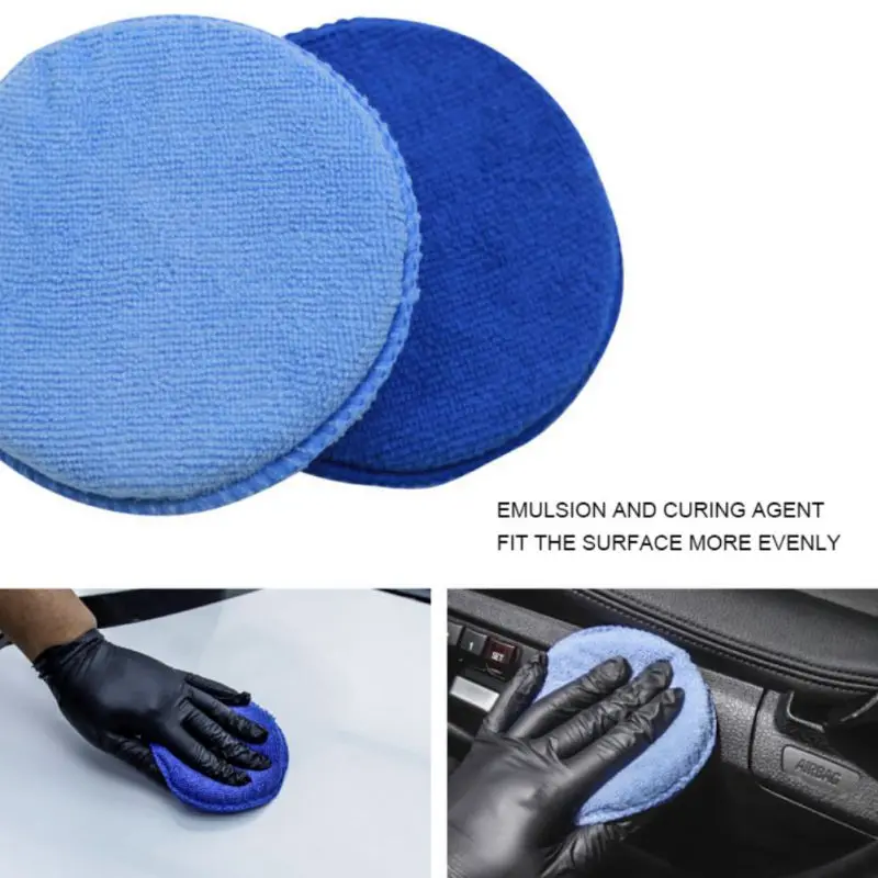 

Car Sponge Polish Pad Waxing Foam Sponge Round High Density Round Car Wax Sponge Microfiber Car Wash Cleaning Sponge Cloth