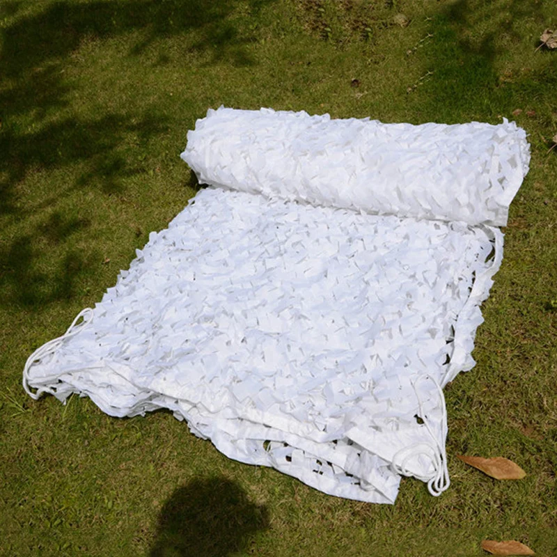 

Size 4X5M 6X3 4X3 Snow Camo White Camouflage Net 2 layer Sun-shade net Outdoor Military Hunting Camping Sun Shelter Mesh Netting