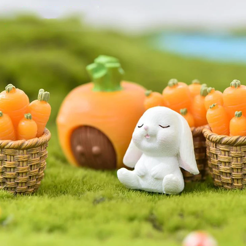 Lapin lapin mignon décoration de pâques, Figurine en résine, Mini lapin  artisanal, ornement de jardin, 1/10 pièces - AliExpress