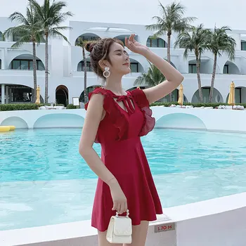 

Bathing Suit Women One Piece Women's Swimwear 2019 Woman Swimsuits One-Piece Swimsuit Sports Hot Plus Size Solid Polyester