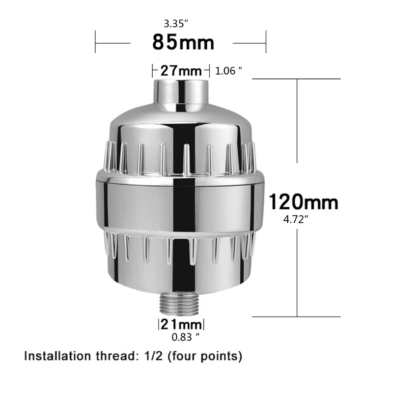 15 Stage Universal 1/2' High Output Shower Filter Bathroom Water Purifier Filter X6HD shower head filter shower filter replacement shower water filter cartridge