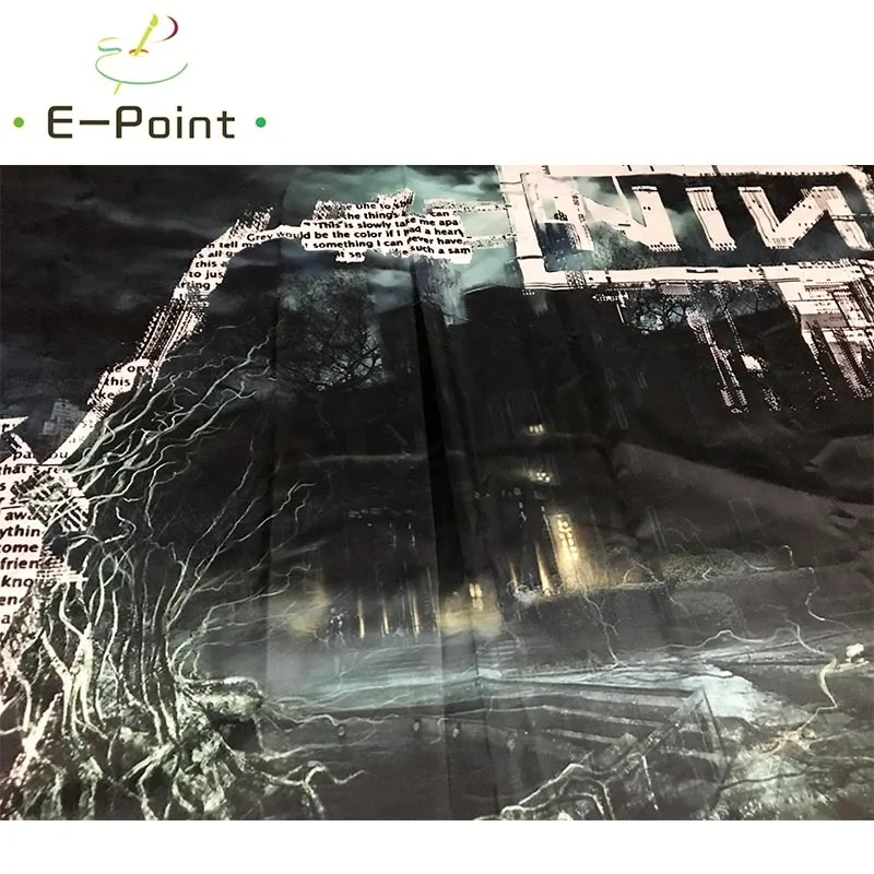 Nine Inch гвозди рок флаг группы 3ft* 5ft(90*150 см) размер рождественские украшения для домашнего флага баннер подарки