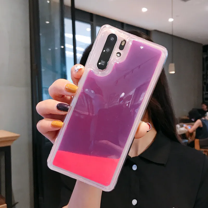 as photo Индивидуальный Жидкий чехол для huawei P30 P30 Pro блестящий чехол на заказ силиконовый для huawei P30 Lite чехол Quicksand - Цвет: as photo