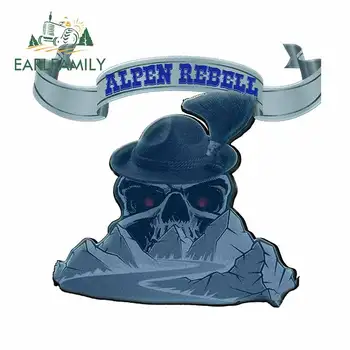

EARLFAMILY 13cm x 12.1cm for Alpen Rebell Skull Decal Waterproof Trunk Car Stickers Cartoon VAN Refrigerator Bumper Car Styling
