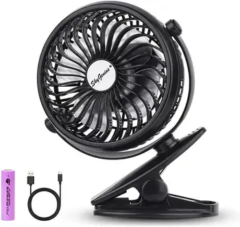 

Battery Operated Clip on Mini Desk Fan, Black