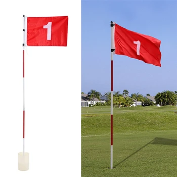 

Backyard Practice Golf Hole Stick Cup Flag Bat Golf Training Aids