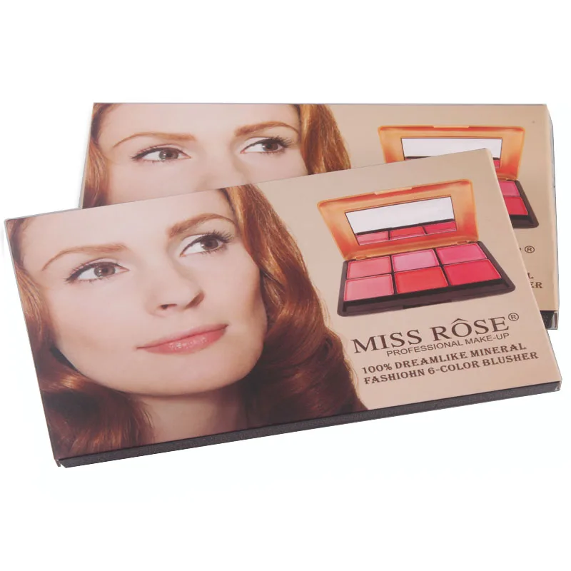 6 colors blush makeup rouge women's blush occident brighten skin color nude makeup natural sunburn rouge disk