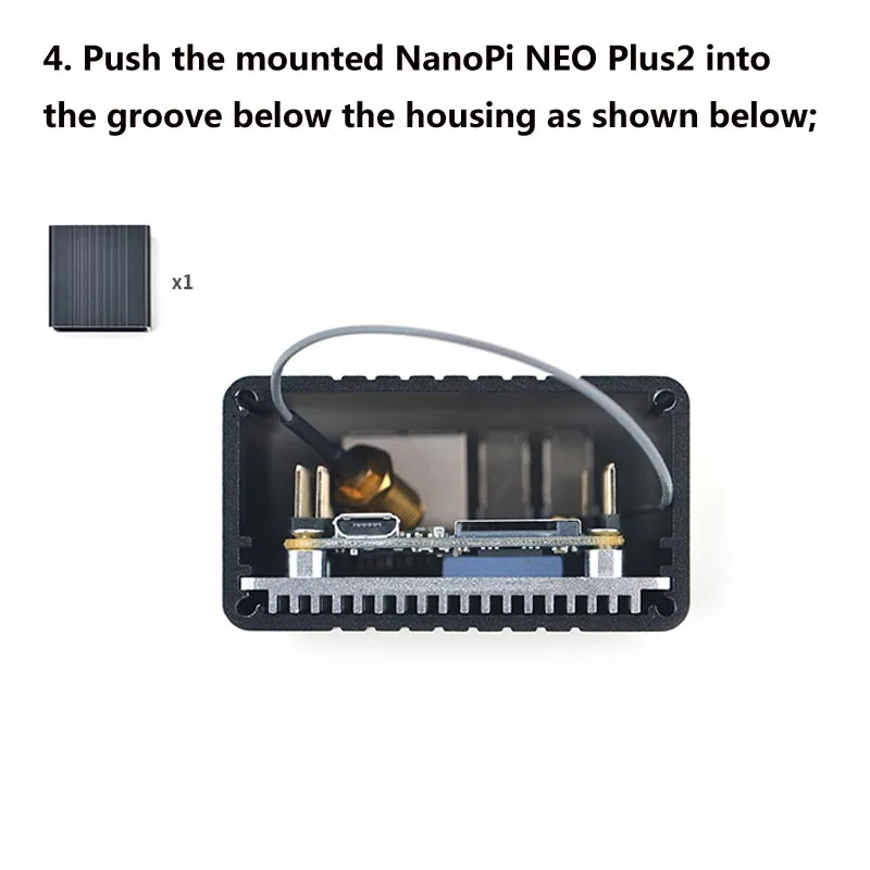 Friendly NanoPi NEO Plus2 all-in-one H5 Gigabit Ethernet port IoT development board WiFi Bluetooth with Metal case with Heatsink