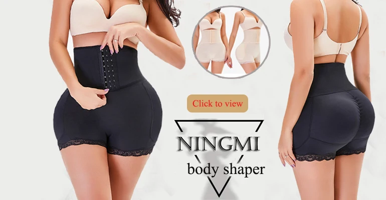 NINGMI Sexy Thong Shapewear Butt Lifter Women High Waist Trainer Tummy Control Panties Knicker Slimming Underwear Cincher Girdle spanx bodysuit