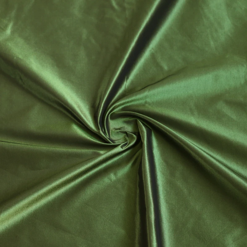 100*140 см 2 тона шелковая тафта в форме зеленая черная ткань для пальто вечернее платье
