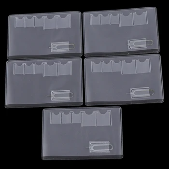 

5Pcs Sim Card Storage Case Box Bag Easy Carry Clear pvc Protector Portable For Sim Memory Card multifunctional Universal