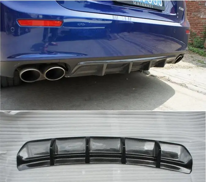 

Carbon Fiber For Car Rear Bumper Spoiler Lip, Auto Car Rear Bumper Diffuser Cover Fits For Maserati Ghibli 2014 2015 2016 2017