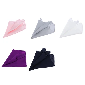 

Plain Solid Mulberry Silk Pocket Square Handkerchief Multicolor for Men