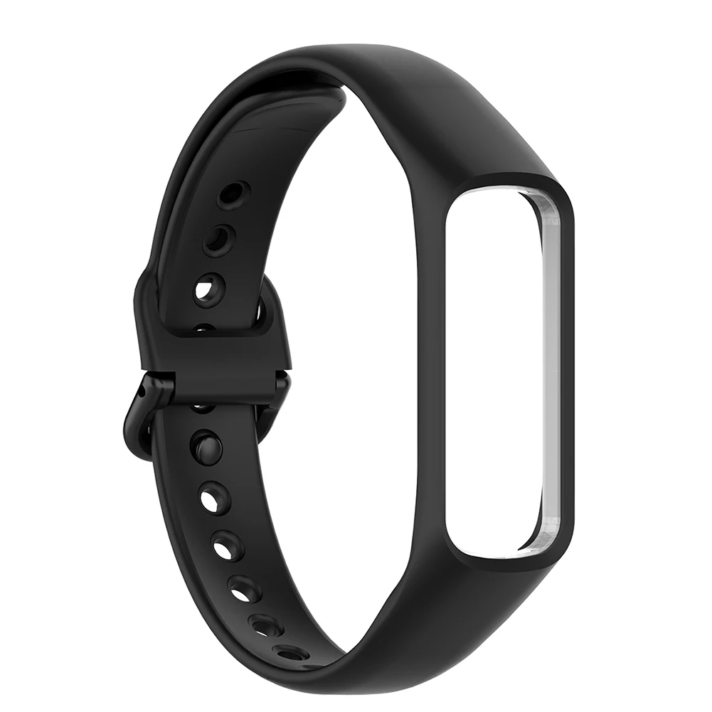Силиконовый ремешок для samsung Galaxy Fit-e/R375 Смарт-часы ремешок для умного браслета Ремешок Шагомер фитнес-трекер Браслет ремешок - Цвет: Black 01