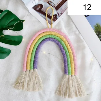 

Hanging Hand-woven Rainbow Household Wall Hangings Decoration For Children Room
