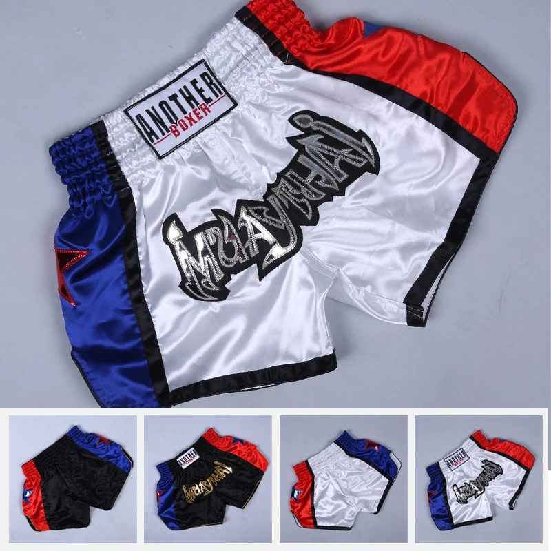 Высокое качество Anotherboxer унисекс Муай Тай боксерские шорты дышащие ММА кикбоксинг бои интимный дизайн