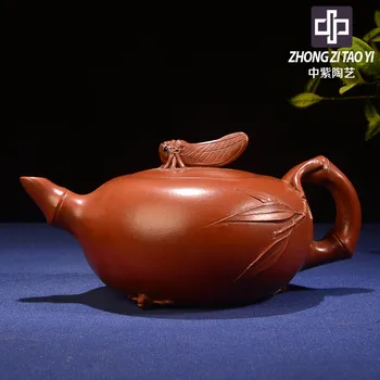 

In Purple Yixing Modern Old Dark-red Enameled Pottery Teapot Taiwan Backflow Imitate Old Kettle One Factory The Cultural