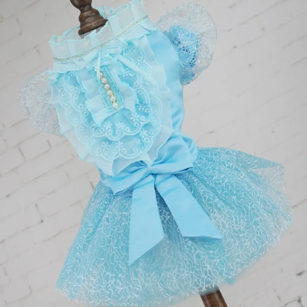 

Fashion Dog Clothes Dress Sweety Princess Dress Small Medium Dogs Teddy Puppy Polyester Party Wedding Dresses Pet Accessories