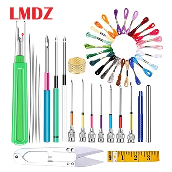 

LMDZ Punch Needle Tool Kit Embroidery Tools Set Tape Measure Yarn Scissors for Embroidery Stitching DIY Sewing Accessory Tools