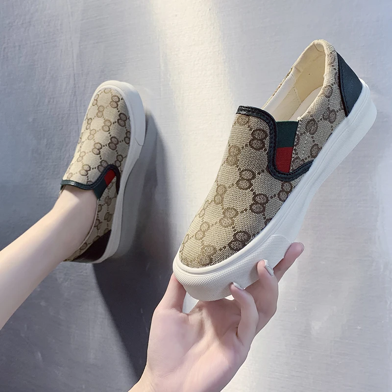 

Slip on Rubber Ladies Shoes Comfortable Round Toe Flat Shoes Women Casual Vulcanized Shoes Woman Autumn Sneakers Women Flats