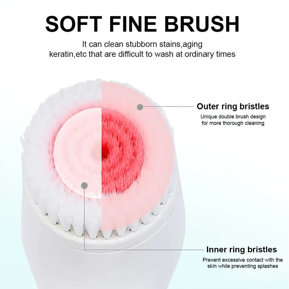 Electric Silicone Facial Cleansing Brush Blackhead Removal Acne Pore Cleanser Machine For Women Skin Care