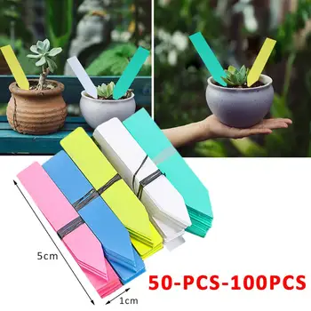 

50/100pcs Garden Plant Labels Plastic Plant Tags Nursery Markers Flower Pots Seedling Labels Tray Mark Tools Flower Seed Tags