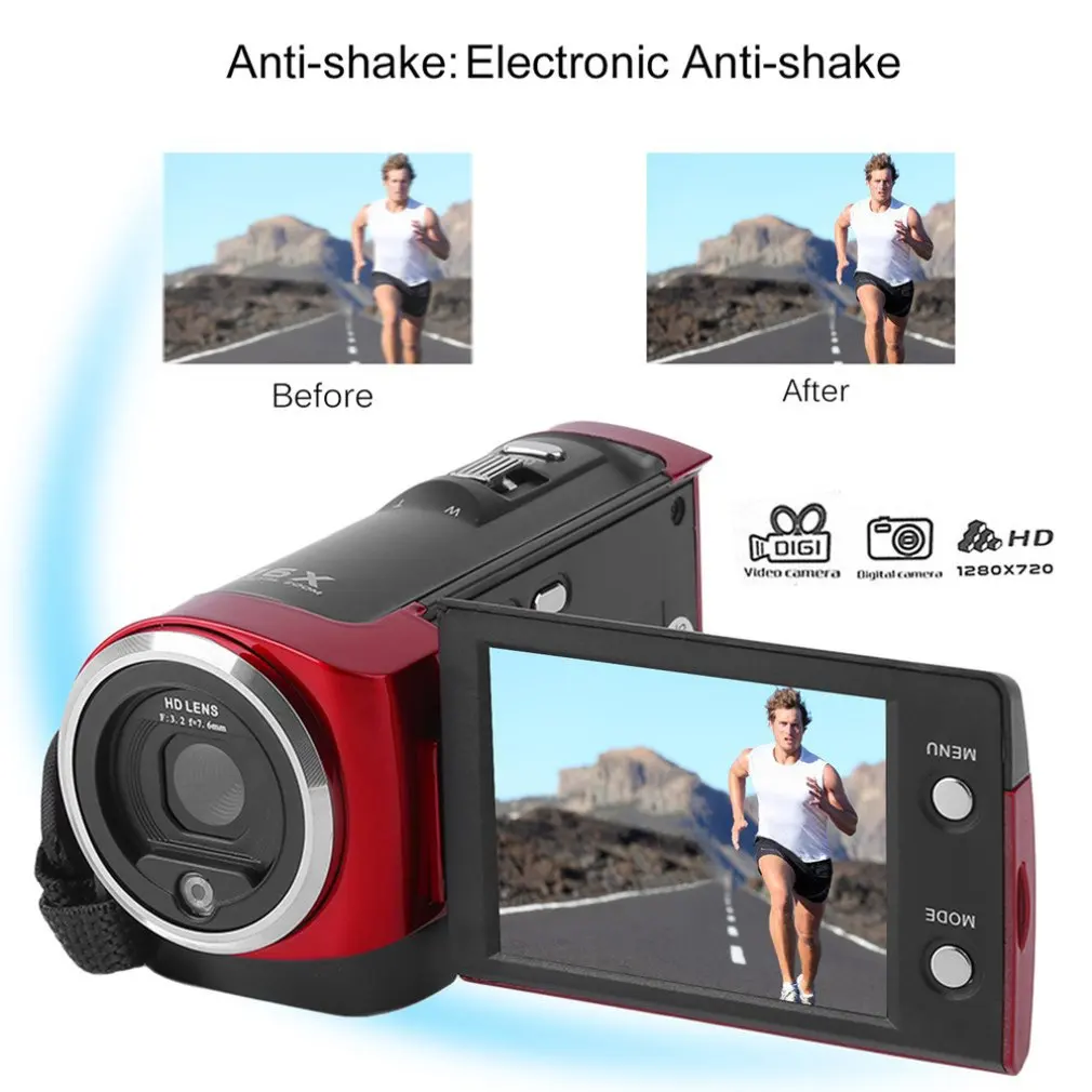 KG00l4 720P 16MP Цифровая видеокамера камера DV DVR 2,7 дюймов TFT lcd 16x ZOOM портативный цифровой видеорегистратор C6
