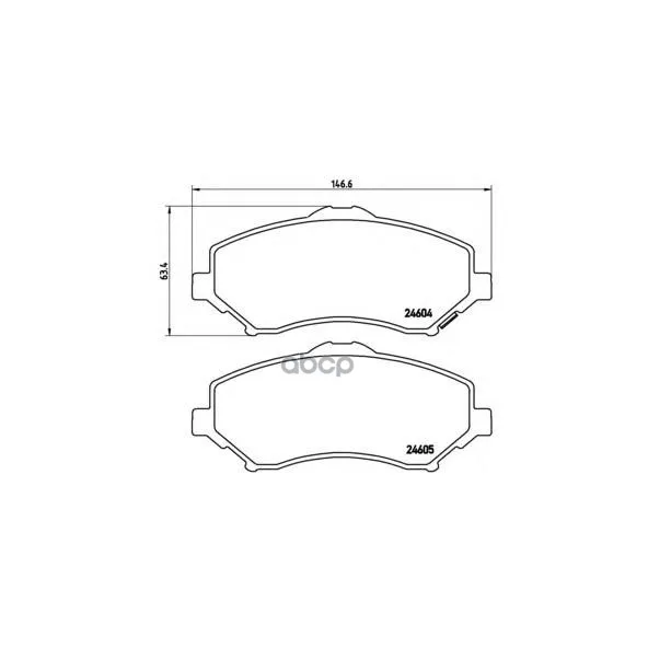Колодки Тормозные Дисковые Передн Grand Voyager Iv, Journey Brembo арт. P11022