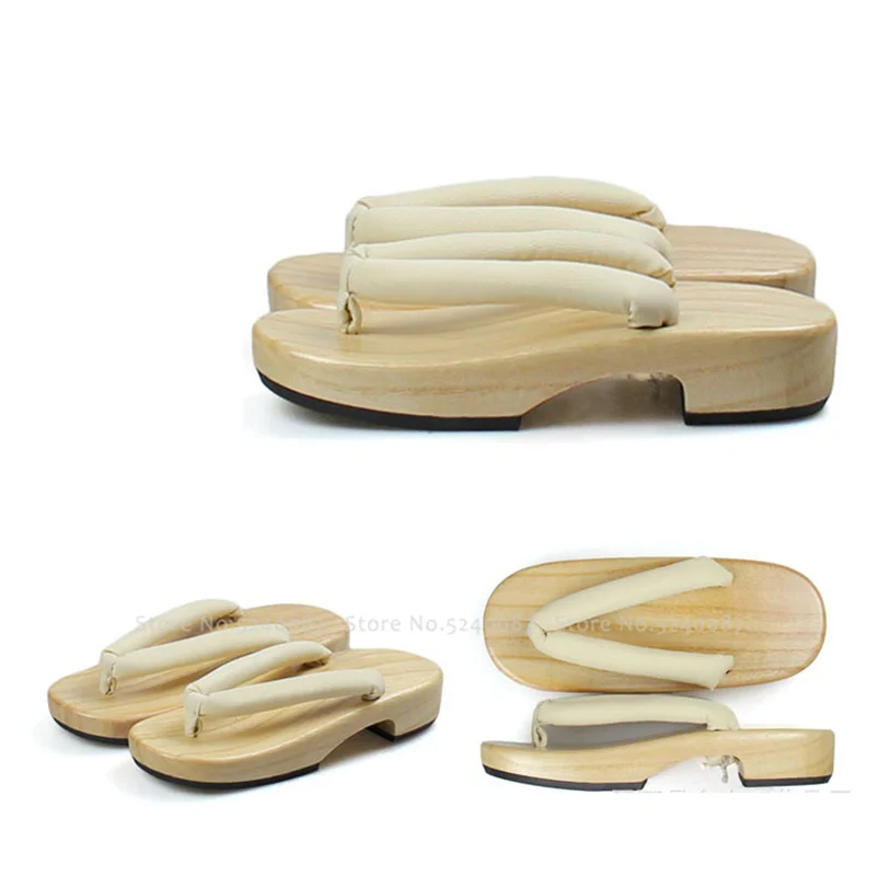 Goedkoop Hatsune Miku Anime Cosplay Sandalen Vrouwen Japanse Aodai Geta Klompen Kamado Nezuko Slippers Houten Schoenen Haori Outdoor Slippers