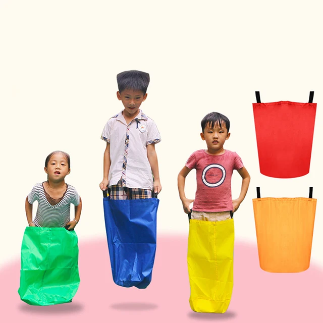 1pc Outdoor Fun Speelgoed School Activiteit Sack Race Bag Kids Adult Familie Sack Racing Games Springen Sport Training Party 2