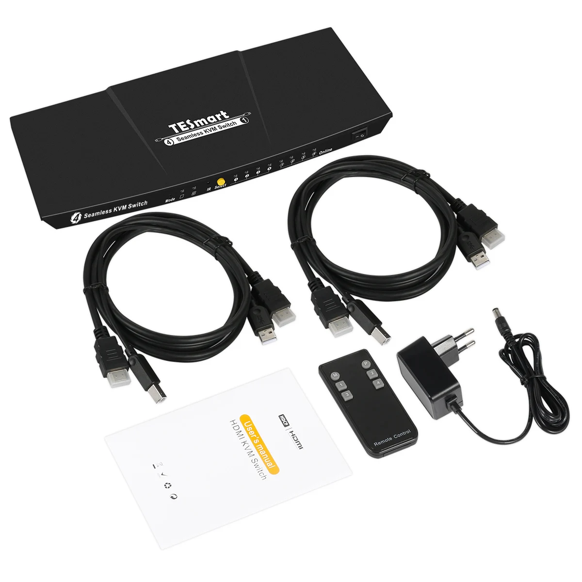 Бесшовный KVM переключатель мульти-вид 4x1HDMI переключатель KVM 4 порта бесшовный KVM USB2.0 4 в 1Out переключатель KVM до to1080P@ 60 Гц 3D
