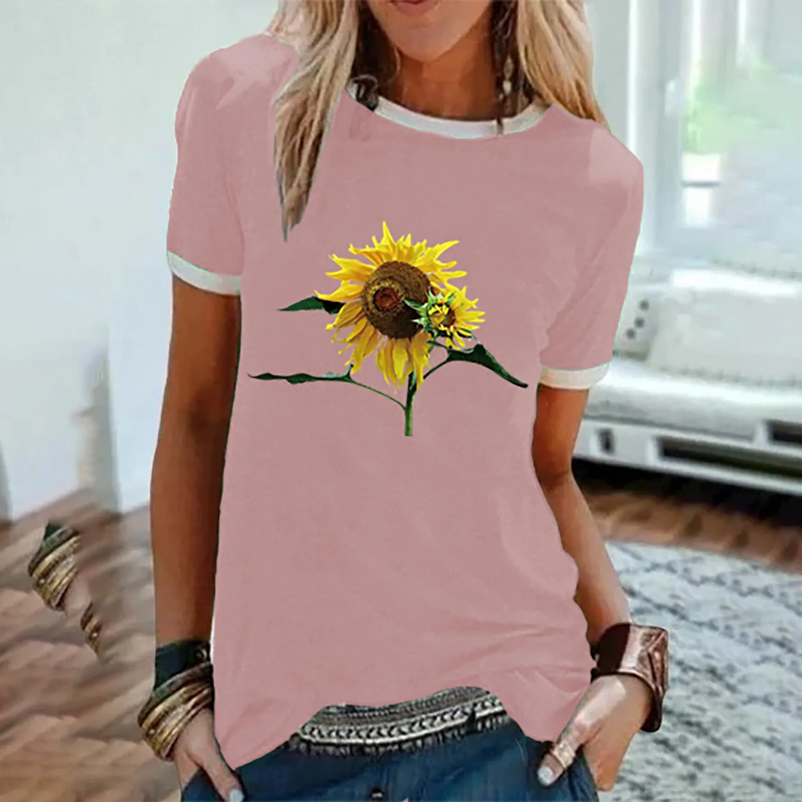 Plus Size 2XL Tee Shirt Women Half Sleeve Harajuku Graphic Streetwear