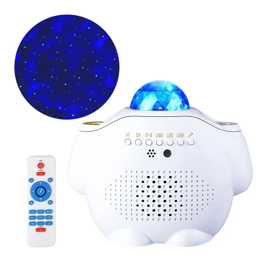 

Bluetooth star projector LED nebula lamp with control music play timing galaxy night light projector for baby room