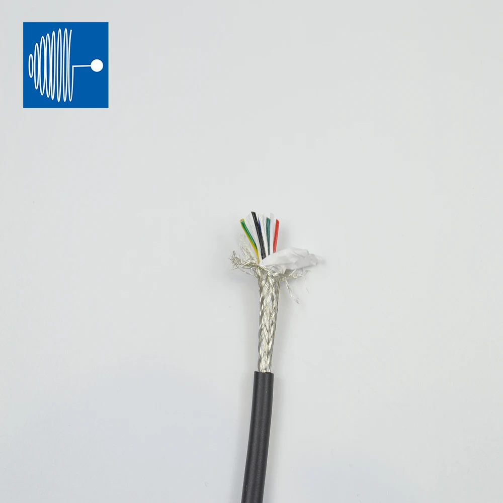 

Trvvp flexible shielded braid PVC balck multi cores control drag chain cable Servo wire Resistance to bending Five million times