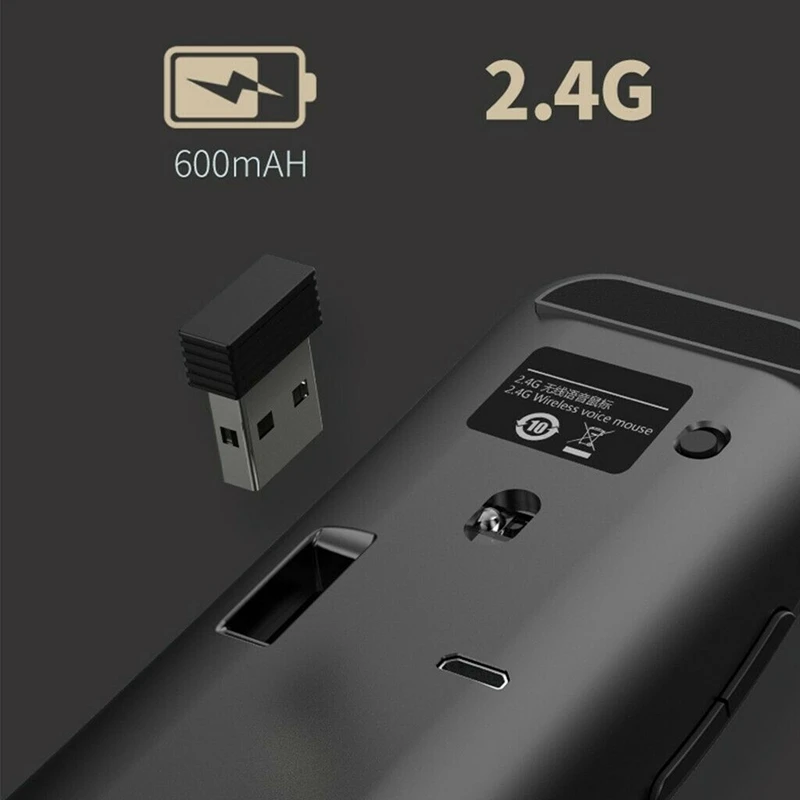 Rechargeable Wireless Mouse Voice Control Multilingual Translation Wireless Ai Smart Mouse