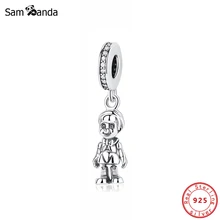 Талисманы 925 пробы серебро Fit Pandora браслет хрустальные бусины для женщин Diy Ювелирные изделия Буратино Ожерелье Подвеска Шарм