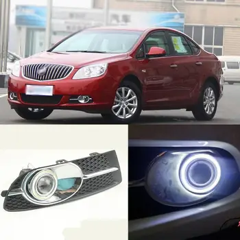 

For Buick Excelle GT High Quality Superb COB Angel Eyes Halo Fog Lights Projector Lens With Black Fog Cover