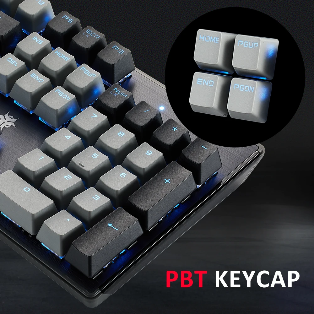 HEXGEARS GK715S 기계식 키보드 104키 PBT 키캡 Kailh 레드 스위치 핫 스왑 화이트 백라이트 게임용 키보드 및 작업용 타이핑